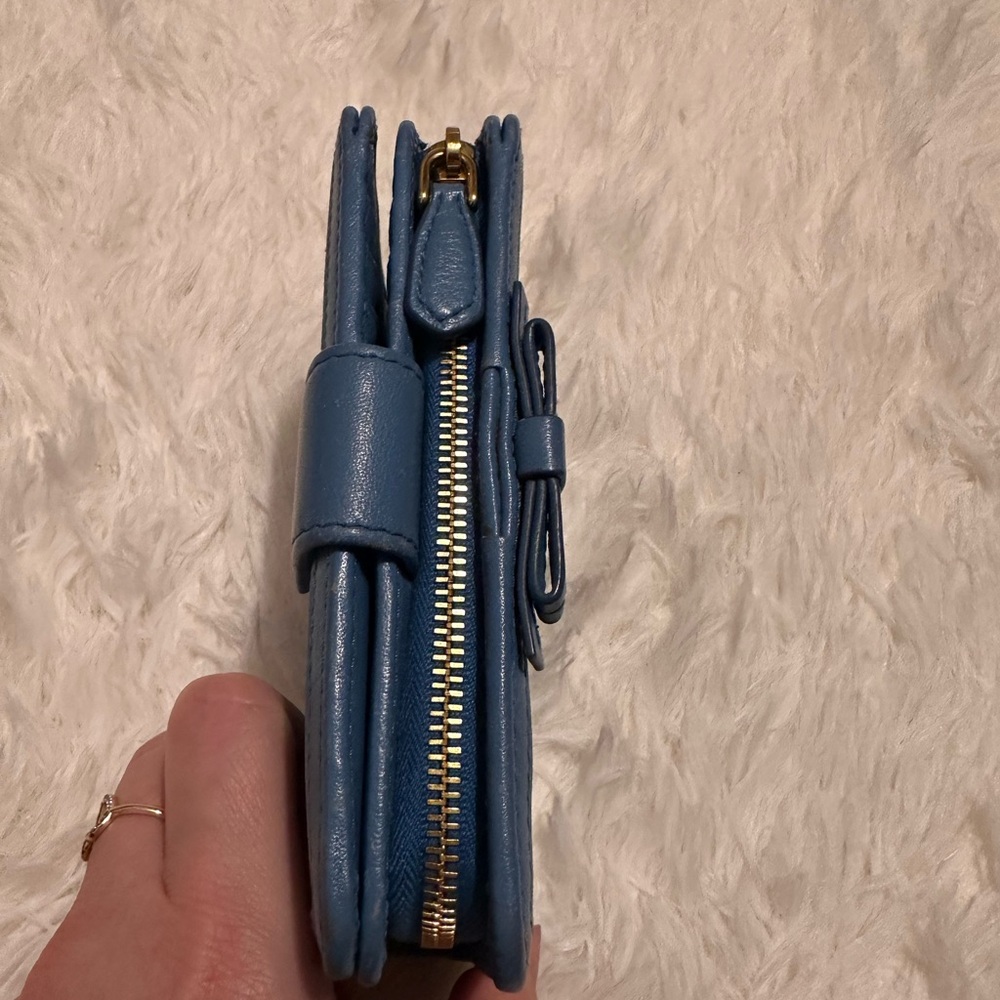 Prada Sky Blue Leather Wallet - Picture 3 of 9